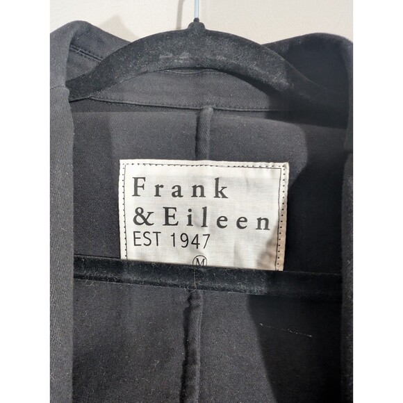 Frank & Eileen Womens Black Dublin Style Stretch Blazer Sz M Preppy Minimalist - Picture 3 of 6